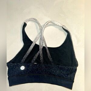 Lululemon Energy Bra Black Speckle Size 2